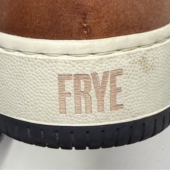 FRYE Wythe Leather High-Top Sneakers, men’s 8M, cognac color - Picture 12 of 14